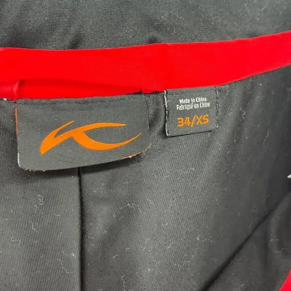 KJUS Snowpants 34 XS Adrenaline Thinsulate Flex Ski Snowboard Belted Red